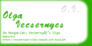 olga vecsernyes business card